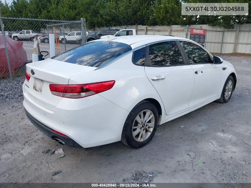 2018 Kia Optima Lx VIN: 5XXGT4L30JG204588 Lot: 40428940