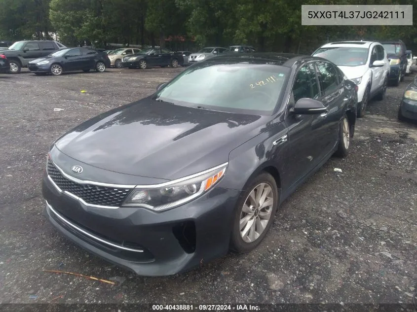 2018 Kia Optima S VIN: 5XXGT4L37JG242111 Lot: 40438881