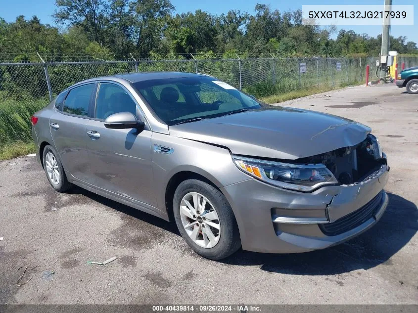 2018 Kia Optima Lx VIN: 5XXGT4L32JG217939 Lot: 40439814