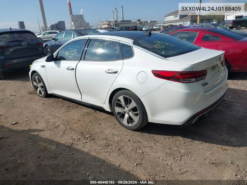 2018 Kia Optima Sx VIN: 5XXGW4L24JG188409 Lot: 40445193