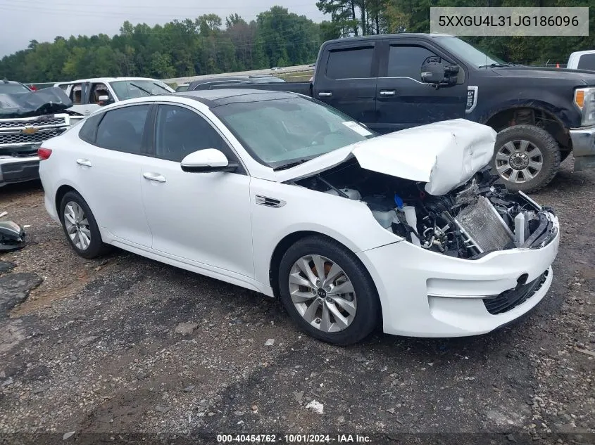 2018 Kia Optima Ex VIN: 5XXGU4L31JG186096 Lot: 40454762