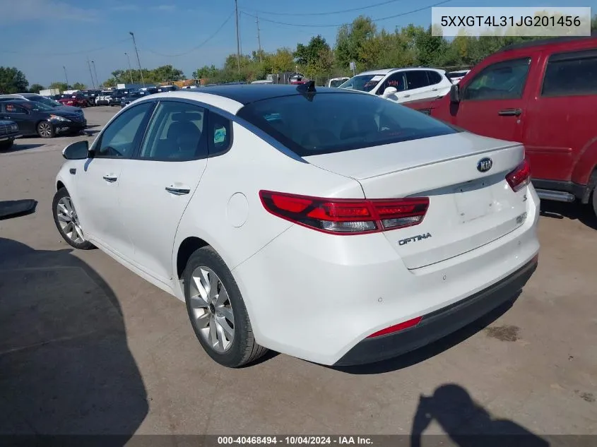 2018 Kia Optima S VIN: 5XXGT4L31JG201456 Lot: 40468494