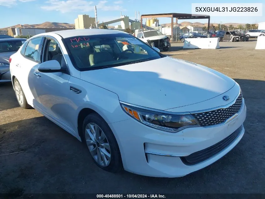 5XXGU4L31JG223826 2018 Kia Optima Ex