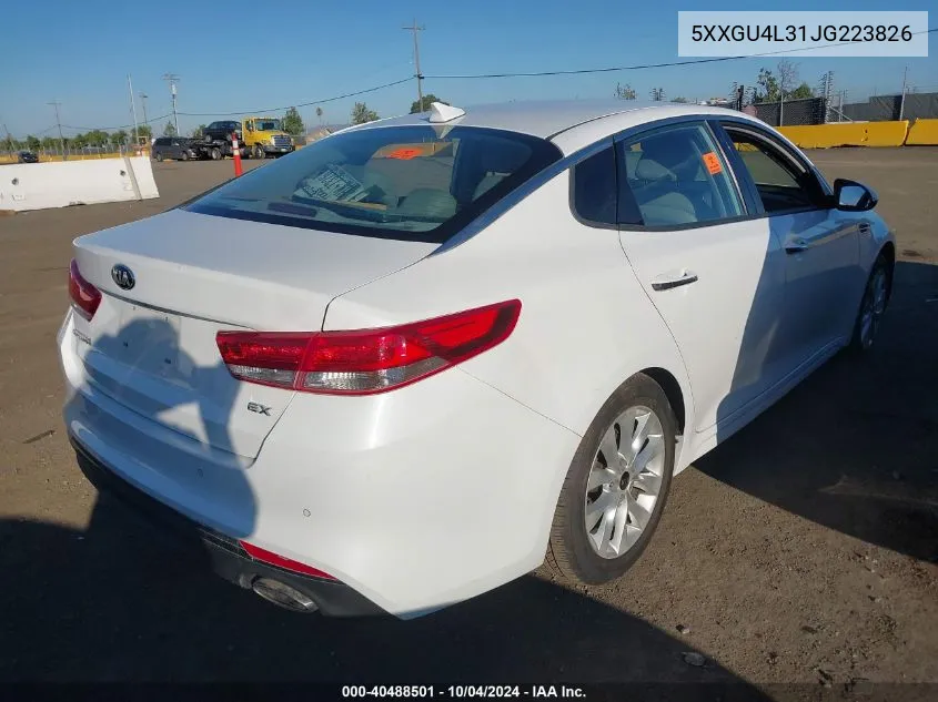 5XXGU4L31JG223826 2018 Kia Optima Ex