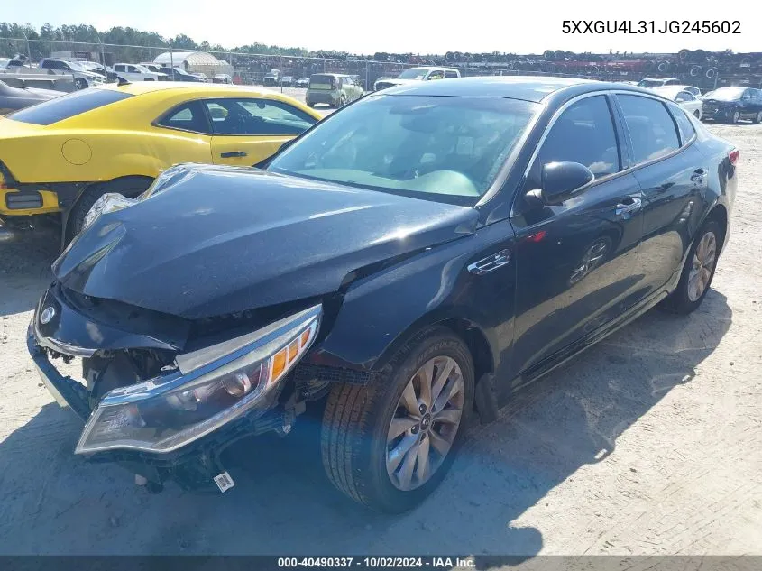 5XXGU4L31JG245602 2018 Kia Optima Ex