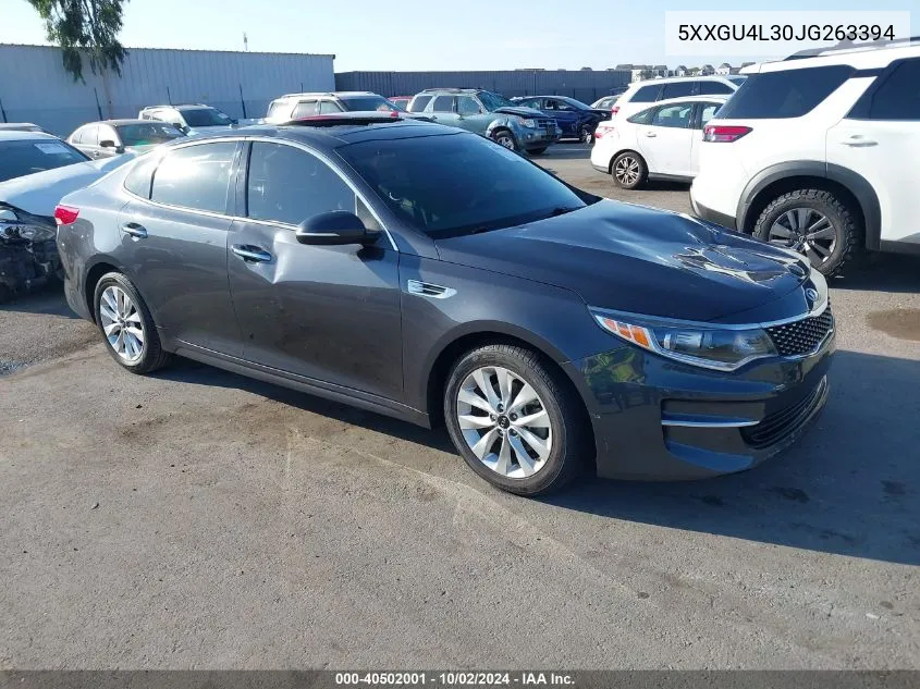 2018 Kia Optima Ex VIN: 5XXGU4L30JG263394 Lot: 40502001