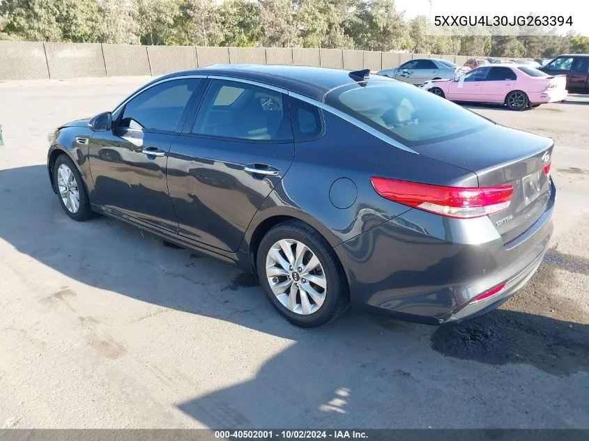 2018 Kia Optima Ex VIN: 5XXGU4L30JG263394 Lot: 40502001