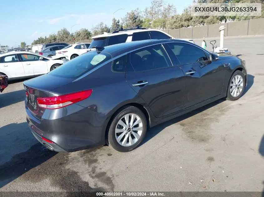 5XXGU4L30JG263394 2018 Kia Optima Ex