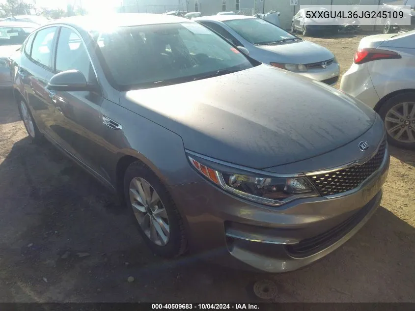 5XXGU4L36JG245109 2018 Kia Optima Ex