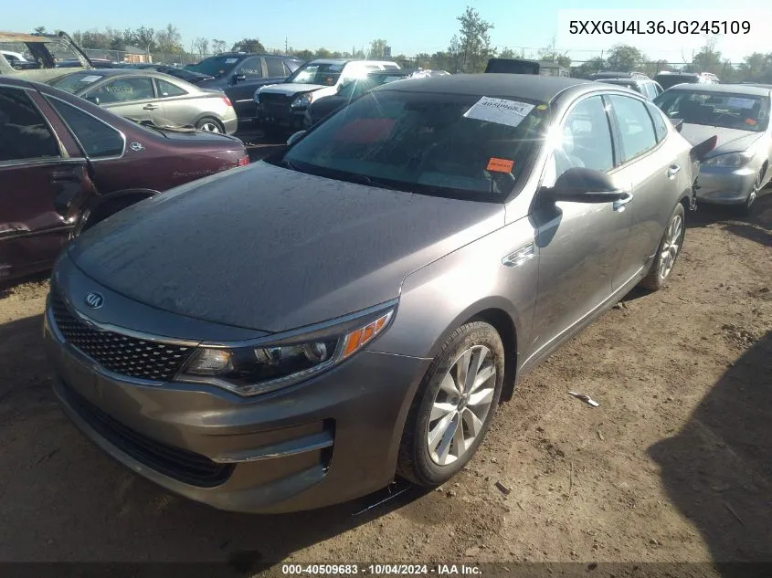 5XXGU4L36JG245109 2018 Kia Optima Ex