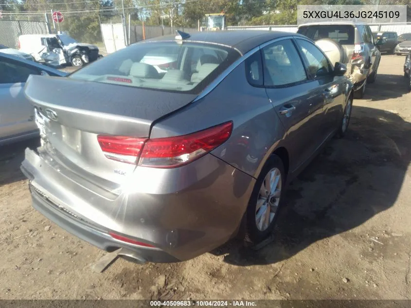 5XXGU4L36JG245109 2018 Kia Optima Ex