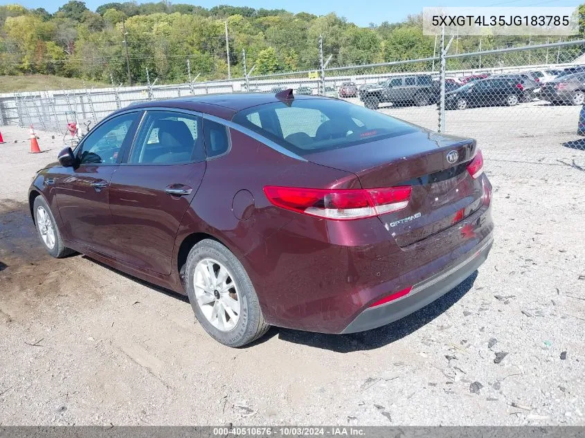 5XXGT4L35JG183785 2018 Kia Optima Lx