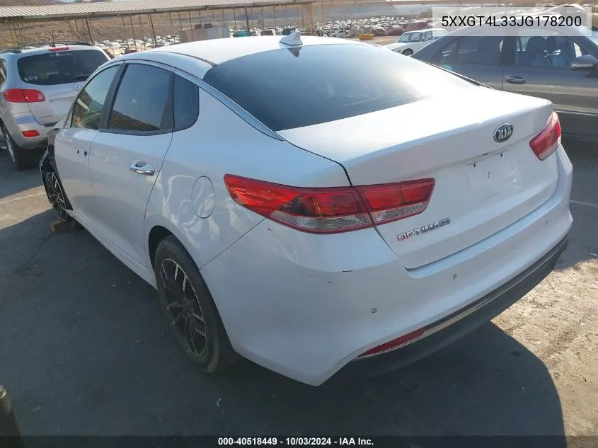 2018 Kia Optima Lx VIN: 5XXGT4L33JG178200 Lot: 40518449