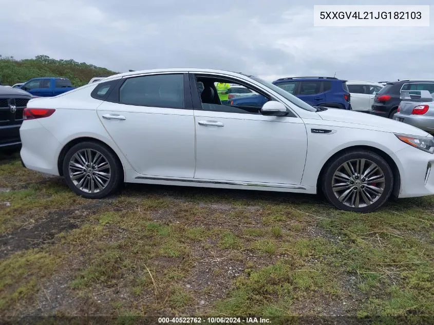 5XXGV4L21JG182103 2018 Kia Optima Sx Turbo