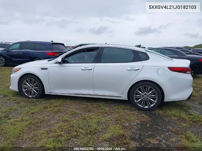 2018 Kia Optima Sxl VIN: 5XXGV4L21JG182103 Lot: 40522762