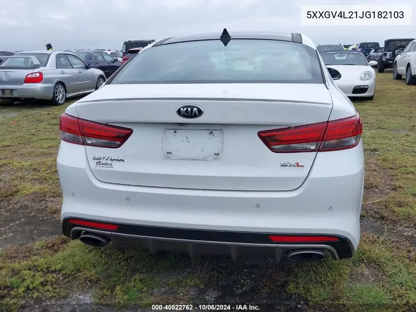 2018 Kia Optima Sxl VIN: 5XXGV4L21JG182103 Lot: 40522762