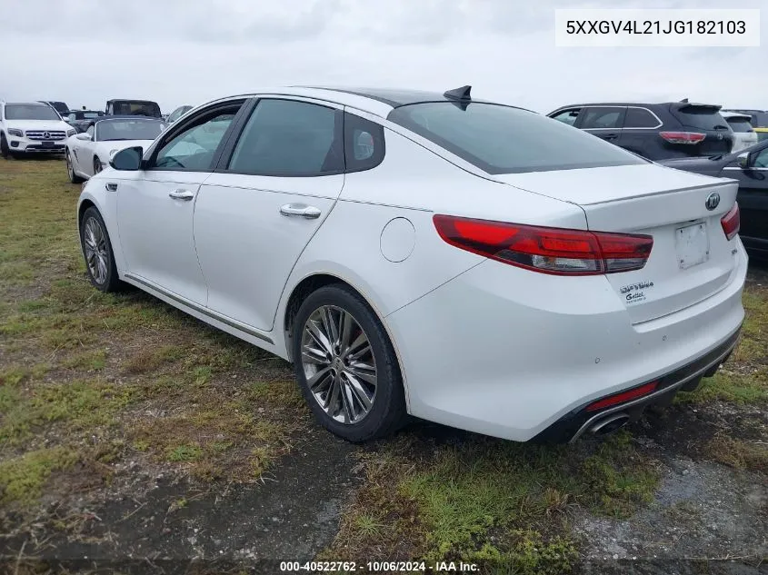 2018 Kia Optima Sx Turbo VIN: 5XXGV4L21JG182103 Lot: 40522762