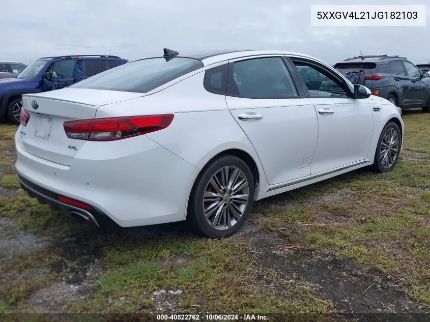 5XXGV4L21JG182103 2018 Kia Optima Sx Turbo