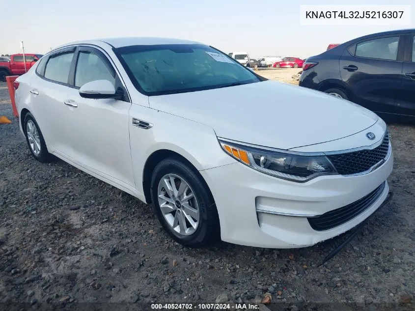 KNAGT4L32J5216307 2018 Kia Optima Lx