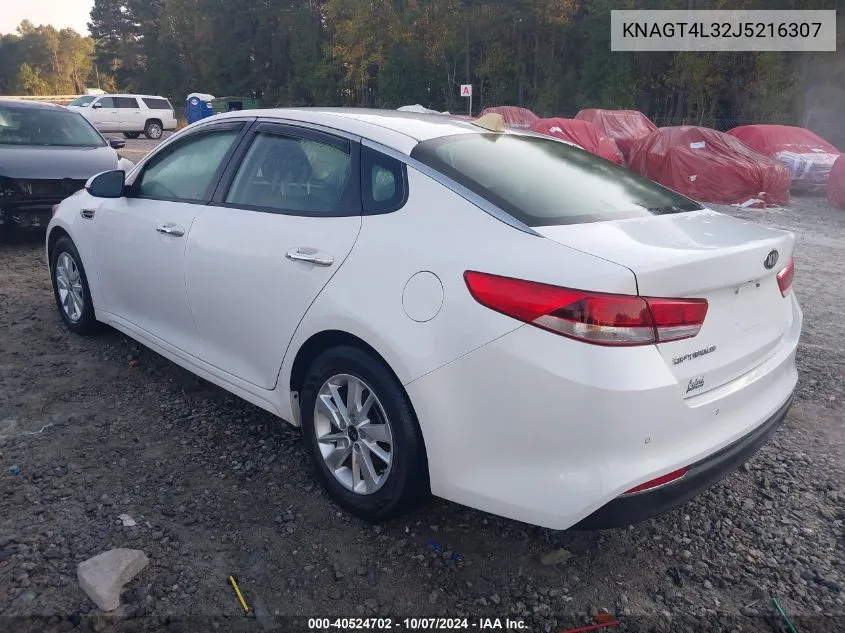 KNAGT4L32J5216307 2018 Kia Optima Lx