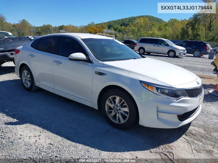 2018 Kia Optima Lx VIN: 5XXGT4L33JG179444 Lot: 40525827