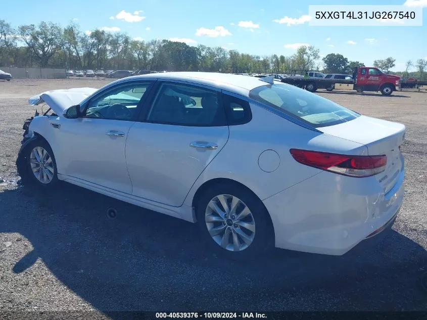 2018 Kia Optima Lx VIN: 5XXGT4L31JG267540 Lot: 40539376