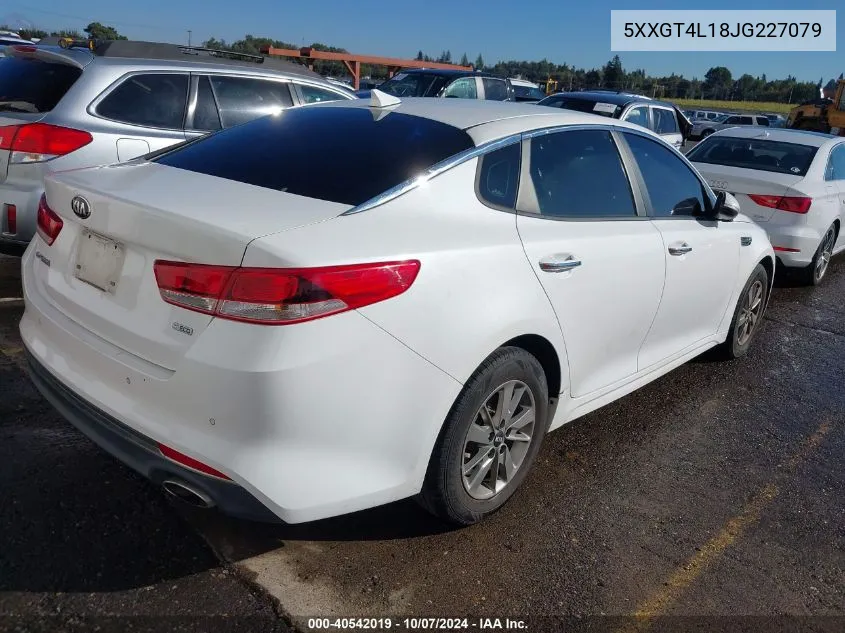 2018 Kia Optima Lx Turbo VIN: 5XXGT4L18JG227079 Lot: 40542019