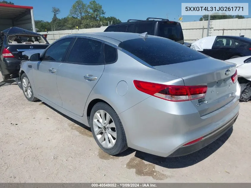 2018 Kia Optima Lx VIN: 5XXGT4L31JG261771 Lot: 40549052