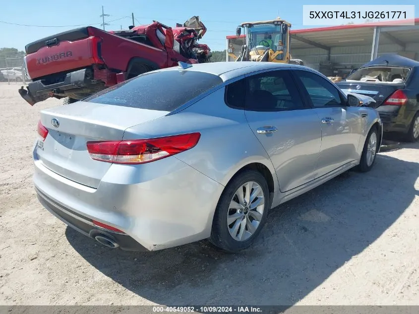 2018 Kia Optima Lx VIN: 5XXGT4L31JG261771 Lot: 40549052