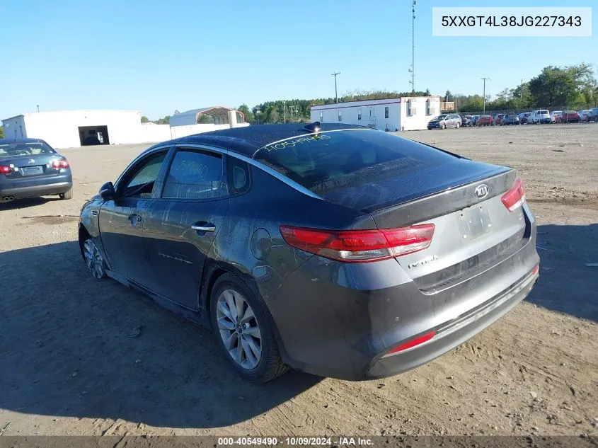 5XXGT4L38JG227343 2018 Kia Optima S