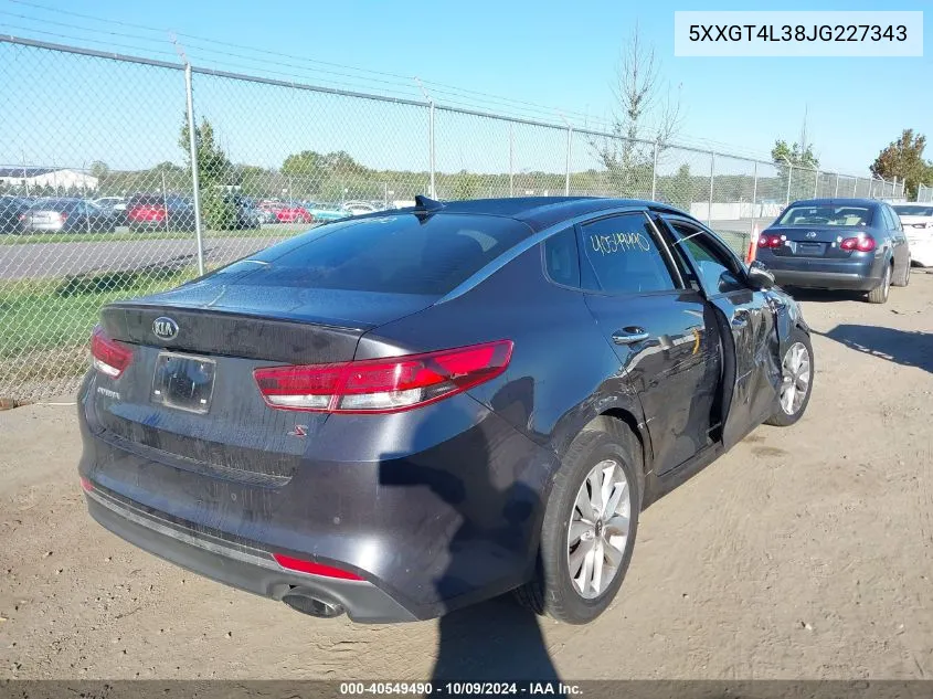 5XXGT4L38JG227343 2018 Kia Optima S