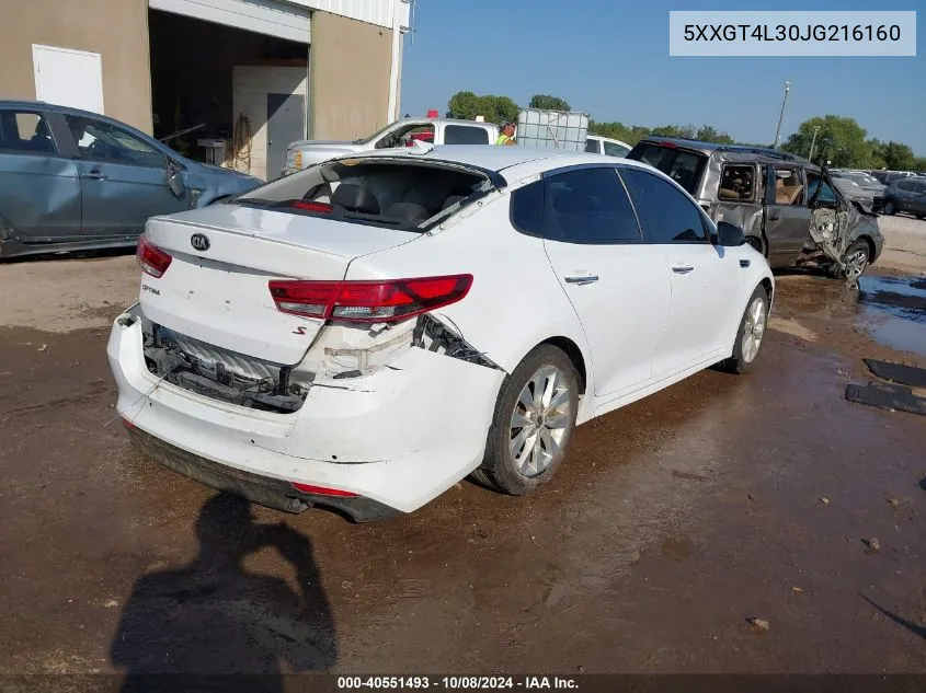 5XXGT4L30JG216160 2018 Kia Optima S