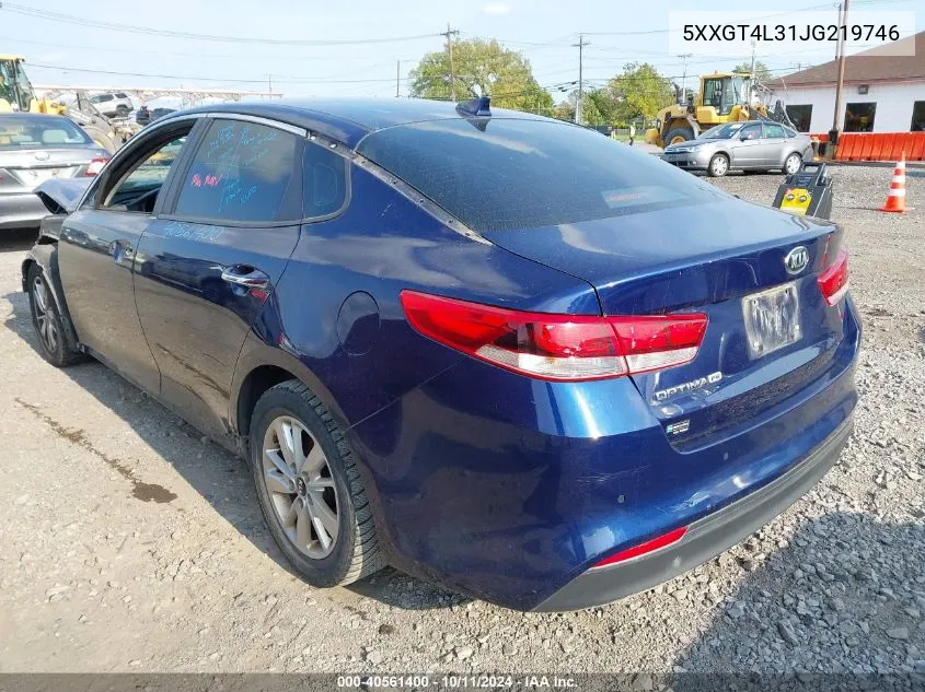 2018 Kia Optima Lx VIN: 5XXGT4L31JG219746 Lot: 40561400