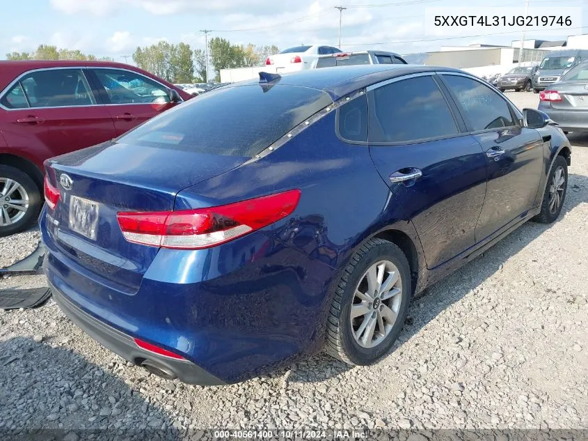 2018 Kia Optima Lx VIN: 5XXGT4L31JG219746 Lot: 40561400