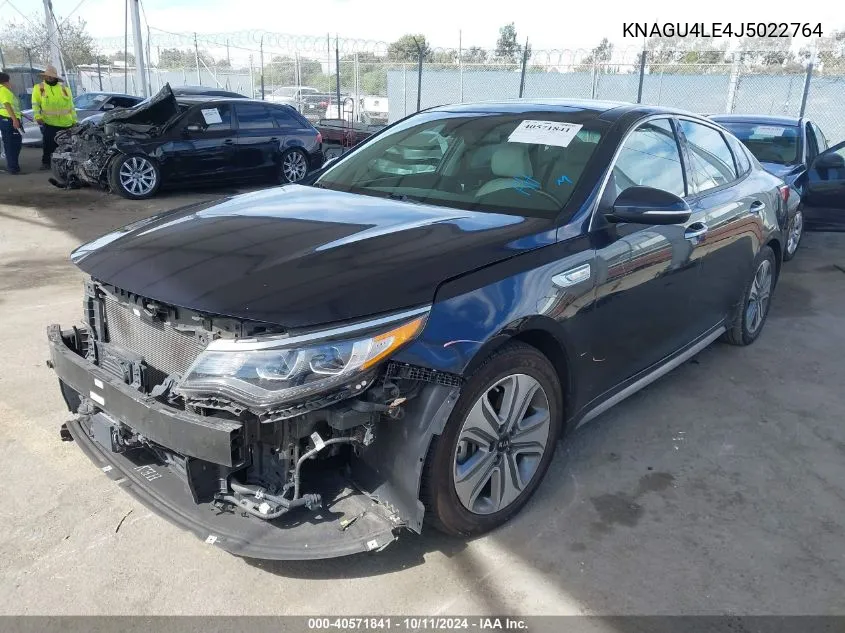 2018 Kia Optima Hybrid Ex VIN: KNAGU4LE4J5022764 Lot: 40571841