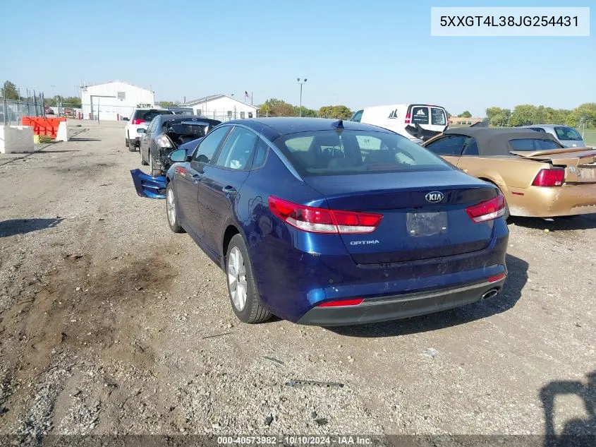 2018 Kia Optima Lx VIN: 5XXGT4L38JG254431 Lot: 40573982