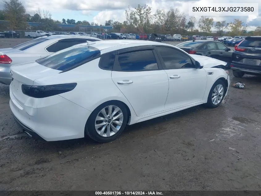 5XXGT4L3XJG273580 2018 Kia Optima Lx