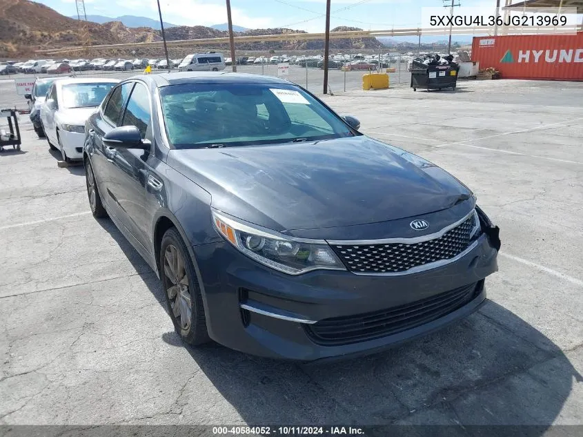 2018 Kia Optima Ex VIN: 5XXGU4L36JG213969 Lot: 40584052