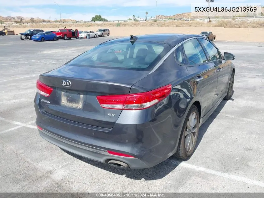 2018 Kia Optima Ex VIN: 5XXGU4L36JG213969 Lot: 40584052