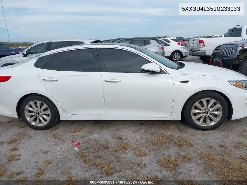 2018 Kia Optima Ex VIN: 5XXGU4L35JG233033 Lot: 40595691