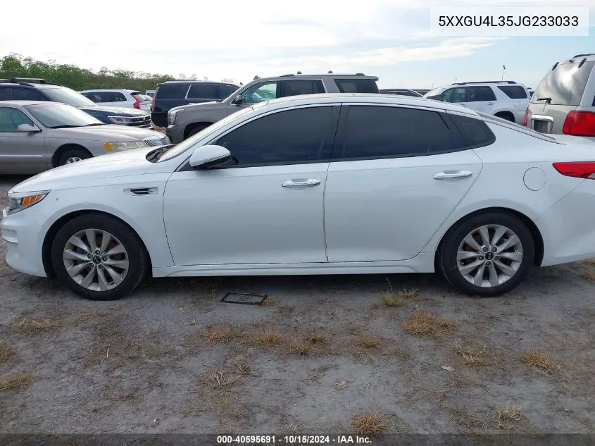 2018 Kia Optima Ex VIN: 5XXGU4L35JG233033 Lot: 40595691