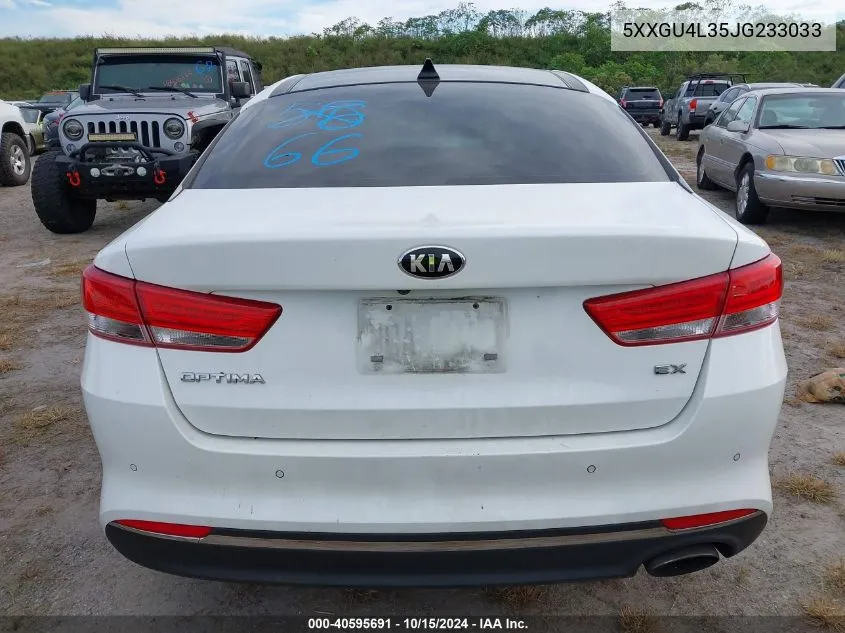 2018 Kia Optima Ex VIN: 5XXGU4L35JG233033 Lot: 40595691