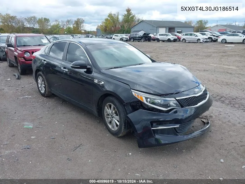 2018 Kia Optima Lx VIN: 5XXGT4L30JG186514 Lot: 40596819