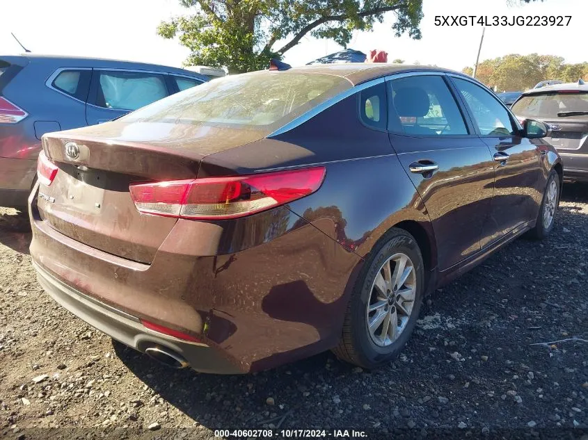 2018 Kia Optima Lx VIN: 5XXGT4L33JG223927 Lot: 40602708