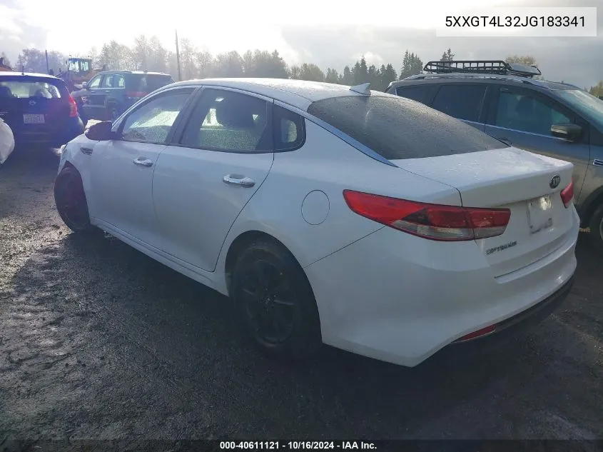 2018 Kia Optima Lx VIN: 5XXGT4L32JG183341 Lot: 40611121