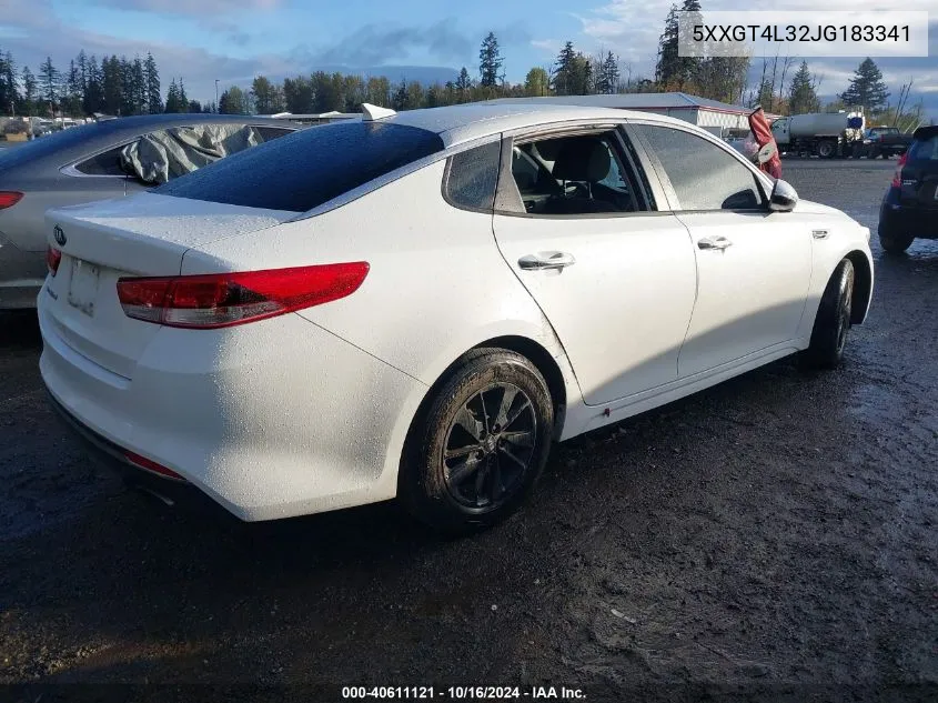 2018 Kia Optima Lx VIN: 5XXGT4L32JG183341 Lot: 40611121