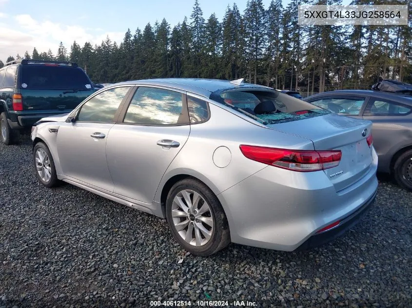 2018 Kia Optima Lx VIN: 5XXGT4L33JG258564 Lot: 40612514