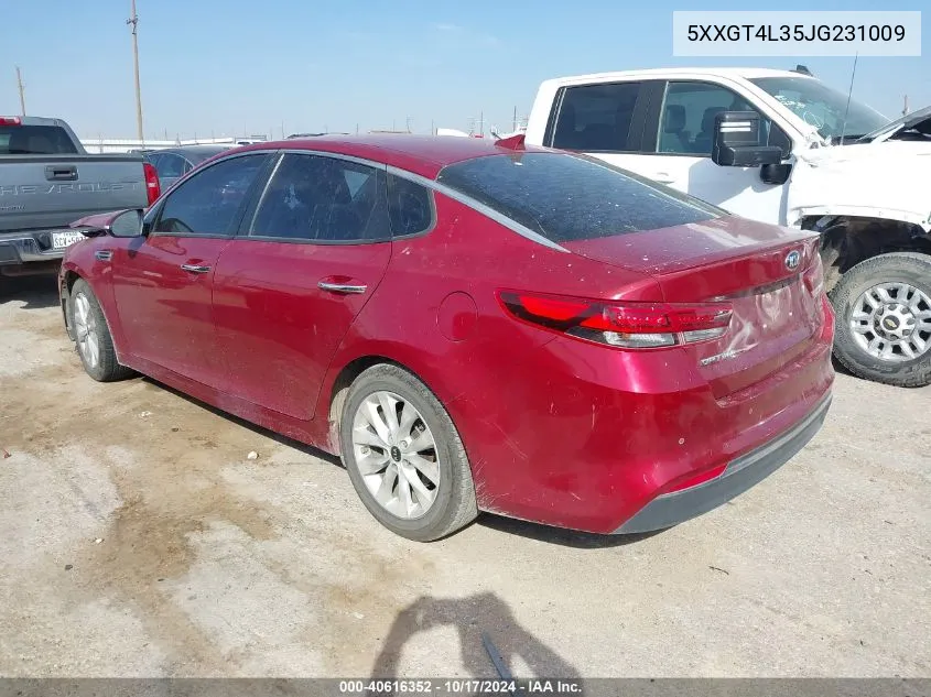 2018 Kia Optima S VIN: 5XXGT4L35JG231009 Lot: 40616352