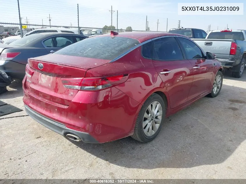 2018 Kia Optima S VIN: 5XXGT4L35JG231009 Lot: 40616352