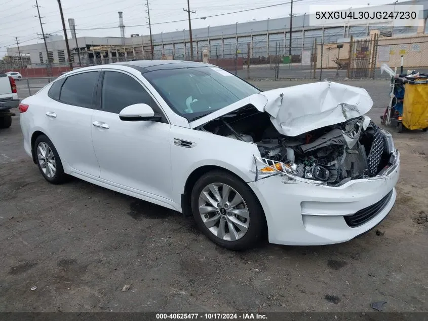 2018 Kia Optima Ex VIN: 5XXGU4L30JG247230 Lot: 40625477